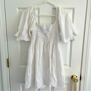 Hill house Athena Nap Dress in White dot